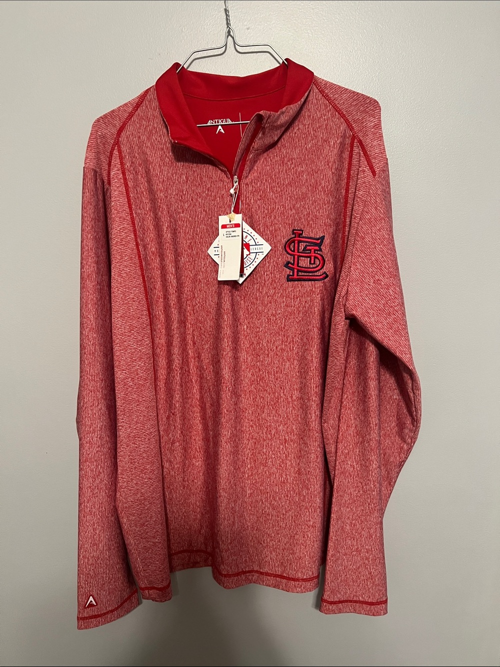 ❗️FINAL❗️ 🆕 ANTIGUA Tempo MLB Cardinals 1/4 zip